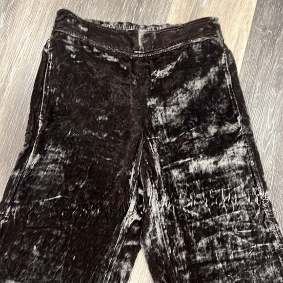 Madewell brown velvet silk blend wide leg crop pants size Small - Picture 5 of 9
